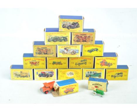 Eight boxed Lesney 'Models Of Yesteryear' series diecast vehicles including Y-9 'Fowler "Big Lion" Showman's Engine' (x2), Y-