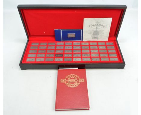 A cased set of fifty-one 'Great British Locomotives' pewter ingots issued by the National Railway Museum and the Franklin Min