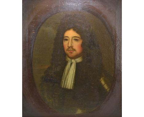 19TH CENTURY ENGLISH SCHOOL; oil on canvas, portrait of a gentleman/monarch, possibly Charles II, a copy of an earlier work, 