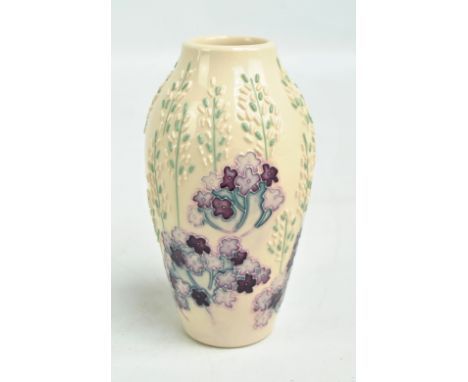 MOORCROFT; a tubeline decorated 'Devotion' pattern inverted baluster vase by Vicky Lovatt, impressed marks to base, dated 201