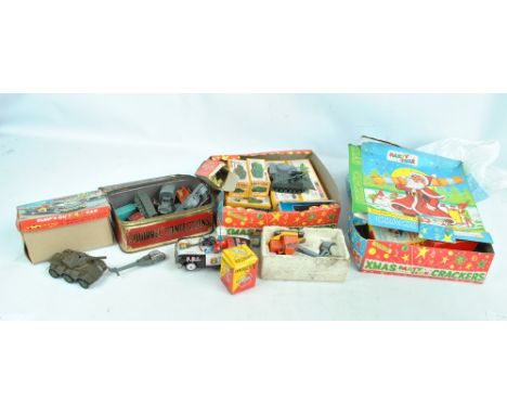 A quantity of toys including Airfix HO-OO scale, Bump'n'Go F.B/I Car, various playworn cars, Airfix models, etc.