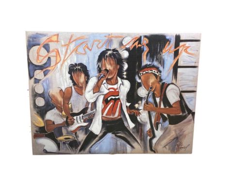 Pierre Farel Canvas Picture 'Start Me Up' The Rolling Stones60 x 80cmQty: 1Excellent Condition