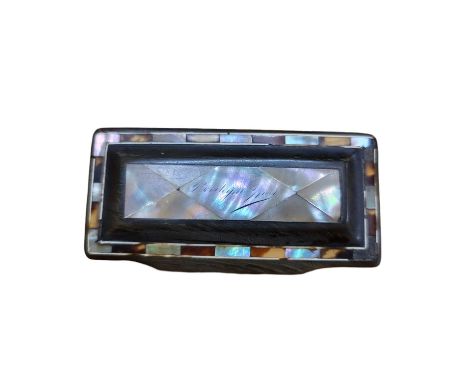 Tortishell and Mother Of Pearl Snuff Box