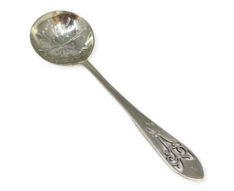 Silver Sifter Spoon, London 1904 Mappin &amp; Webb Ltd. 29.2 grams 14cm longGood condition