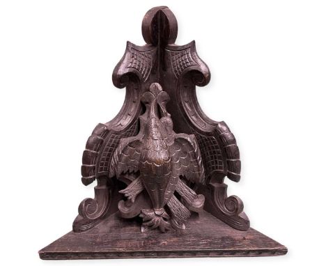 Good Quality Black Forest Carved Corner Bracket Shelf.Width across front 48.5 cms and depth 33 cms.No issues