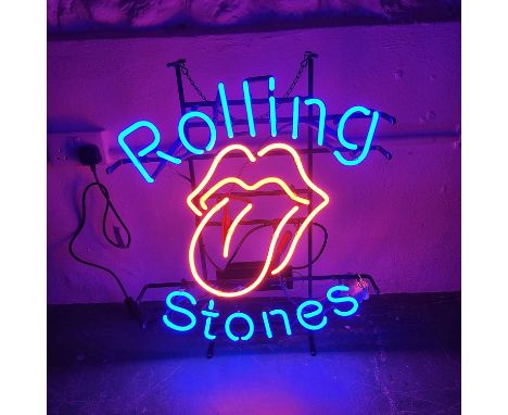 Modern Commercial Quality Neon Rolling Stones Light Sign