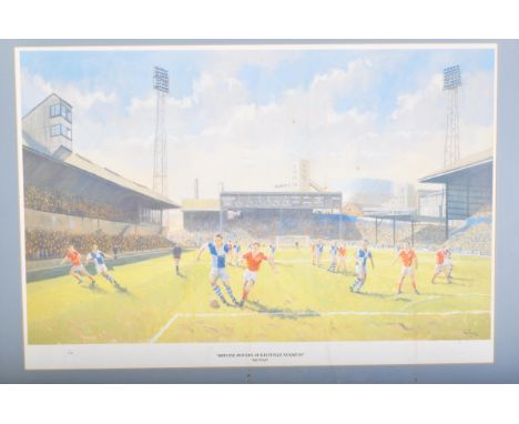 Ian Cryer - Bristol Rovers At Eastville Stadium - A large colour print to depict Bristol Rovers football team playing at East