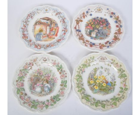 A collection of four vintage late 20th century Royal Doulton "Brambly Hedge" gift collection plates. The lot to include the s