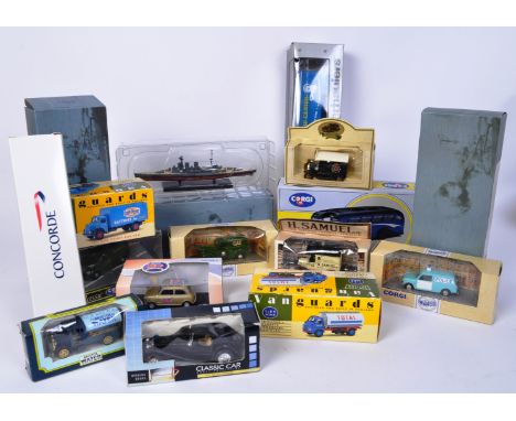 A collection of assorted diecast models cars and other vehicles of various scales and makers to include; Corgi, Oxford Diecas