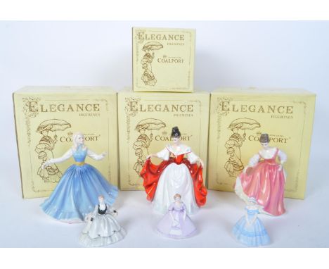 Coalport - A collection of vintage 20th century boxed Coalport lady figurines to include Jennifer, Sara, Fair Lady, Louise An