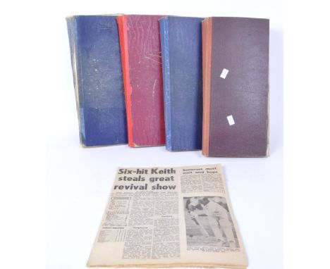 A collection of vintage mid 20th century circa 1950s &amp; 1960s football and cricket scrapbooks. Each scrapbook comprising o