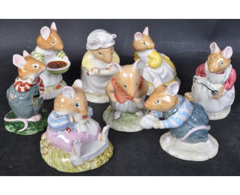 An assortment of eight vintage 20th century Royal Doulton "Brambly Hedge" Gift Collection china mice figurines to include 'Mr