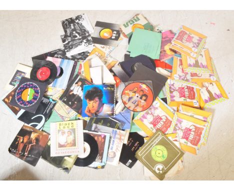 A collection of vintage 20th century 7" / 45rpm vinyl single records comprising of Lionel Richie, Salt &amp; Pepper, Chas n D