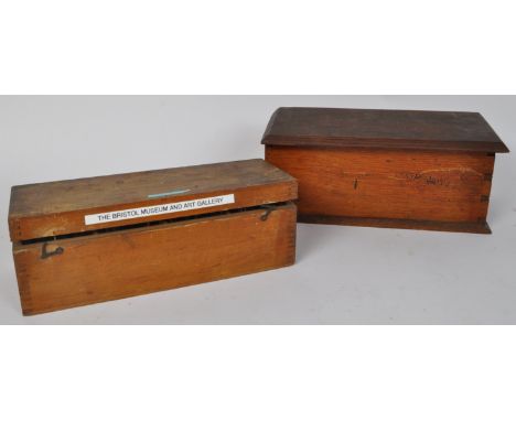 Wooden cased selection of Astronomical magic lantern slides along with another wooden cased selection of astronomical shared 