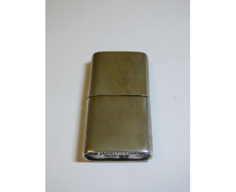 HM SILVER CASE D THE HOWITT LIGHTER ENGINE TURNED DECORATION