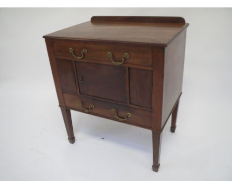 C19th mahogany night commode 77x69cm In fair condition for age and use, some marks to the woodwork