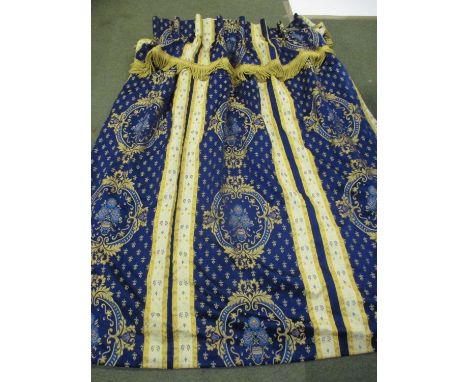 Pair of curtains; material from souks in Marrakesh, lined and interlined. W220cm x H206cm Quite good condition