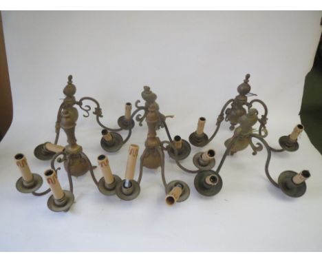 Large quantify of brass wall light fittings all used and some wear
