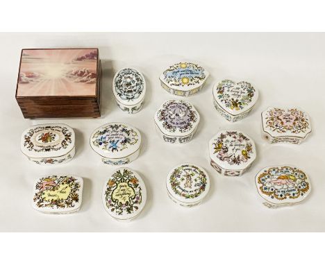 COLLECTION OF FRANKLIN MINT CERAMIC MUSICAL BOXES WITH ANOTHER MUSICAL BOX
