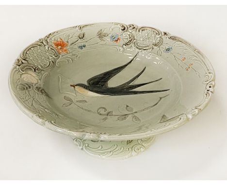 EARLY MAJOLICA CERAMIC TAZZA - 9'' DIAMETER - 9 CMS (H) APPROX