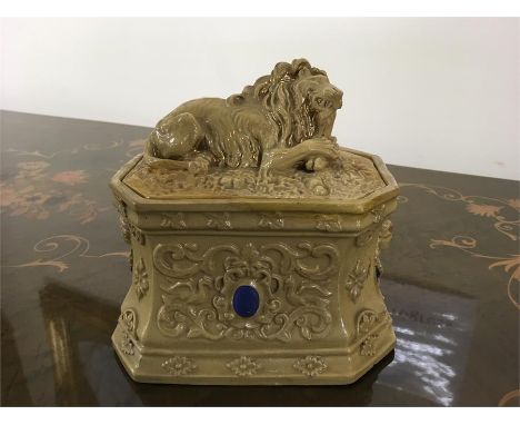  Empireware tea caddy, lid has some restorationapprox measurementsLength 6 inches, 4 Inhes high, Depth 4.5 Inches
