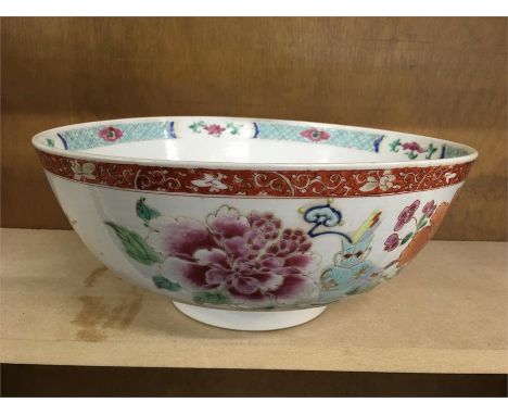  Large Chinese from Famille Rose Bowl, Approx 11 inches in diameter, item in good condition