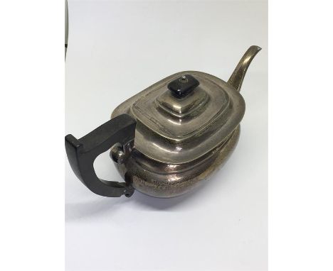Silver teapot  Sheffield hallmark date letter D makers EV  weight 730 g