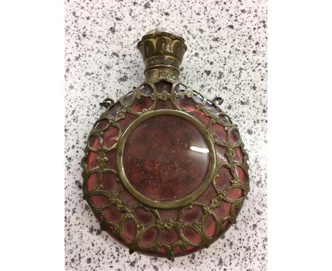 Victorian Ruby Glass Chatlaine Scent Bottle, missing chain