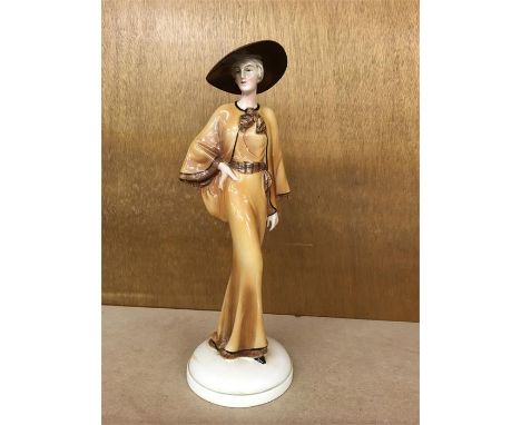 Art Deco Lady Figurine Measures approx 24cm tall marked on base H41 number 45 