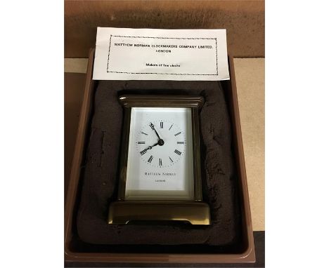 Matthew Norman of London boxed Carriage Clock. The certificate states 23rd January 1981, Model 1754GG. Unfortunately i do not