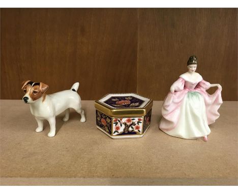  Crown Derby pot royal Doulton  figurine Beswick dog