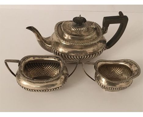  Silver  bachelors  tea service silver weight 598g
