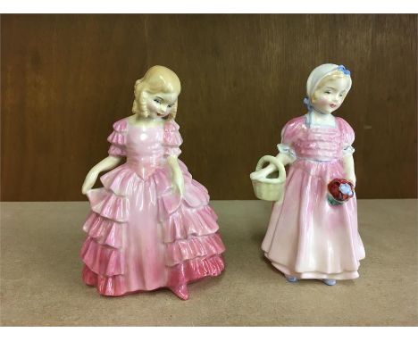 2 Royal Doulton figurine tinker bell and Rose  Tinkerbell A/F