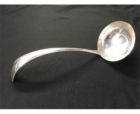 Dutch silver Soup Ladle Full Dutch silver hallmarks measures approx 27.5 cm long bowl is 9cm wide silver weight 170g