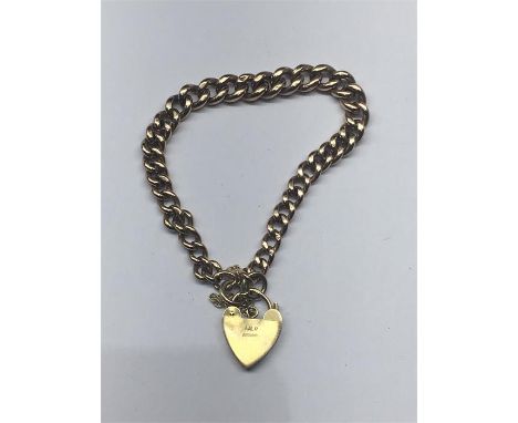 9 carat gold graduated watch chain bracelet  hallmarged graduated Watch chain with hallmarked Gold lock weight 20.9 g