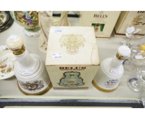 A COLLECTION OF BELLS SCOTCH WHISKY DECANTERS, PRINCE WILLIAM OF WALES, 21st JUNE 1982, IN ORIGINAL BOX, ANOTHER WITHOUT BOX,