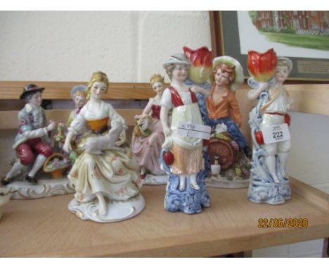 COLLECTION OF SIX VARIOUS CERAMIC FIGURES, TALLEST APPROX 20CM