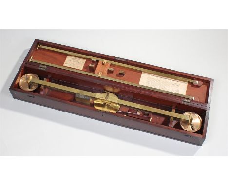 Victorian surveyor`s brass eidograph, reducer and enlarger, 86.5cm (34") long, by Adie & Son, Opticians, Mathematical and Phi