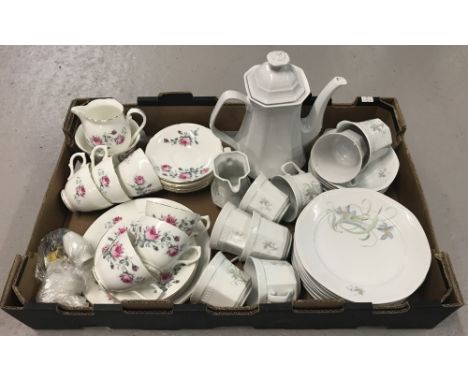 A Royal Grafton tea set &amp; Mitterteich coffee set. Comprising 6 cups, saucers &amp; tea plates, milk jug &amp; sugar bowl 