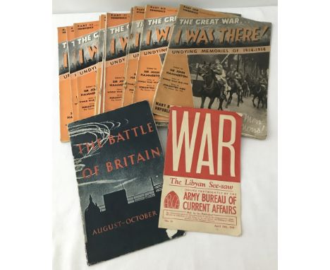 A small collection of military ephemera. Comprising 11 copies of The Great War I Was There!, The Battle Of Britain August - O