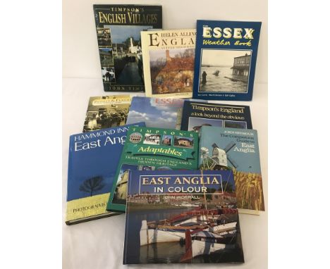 10 modern hardback books about English villages. To include: Hammond Innes' East Anglia, Timpson's England, People &amp; plac