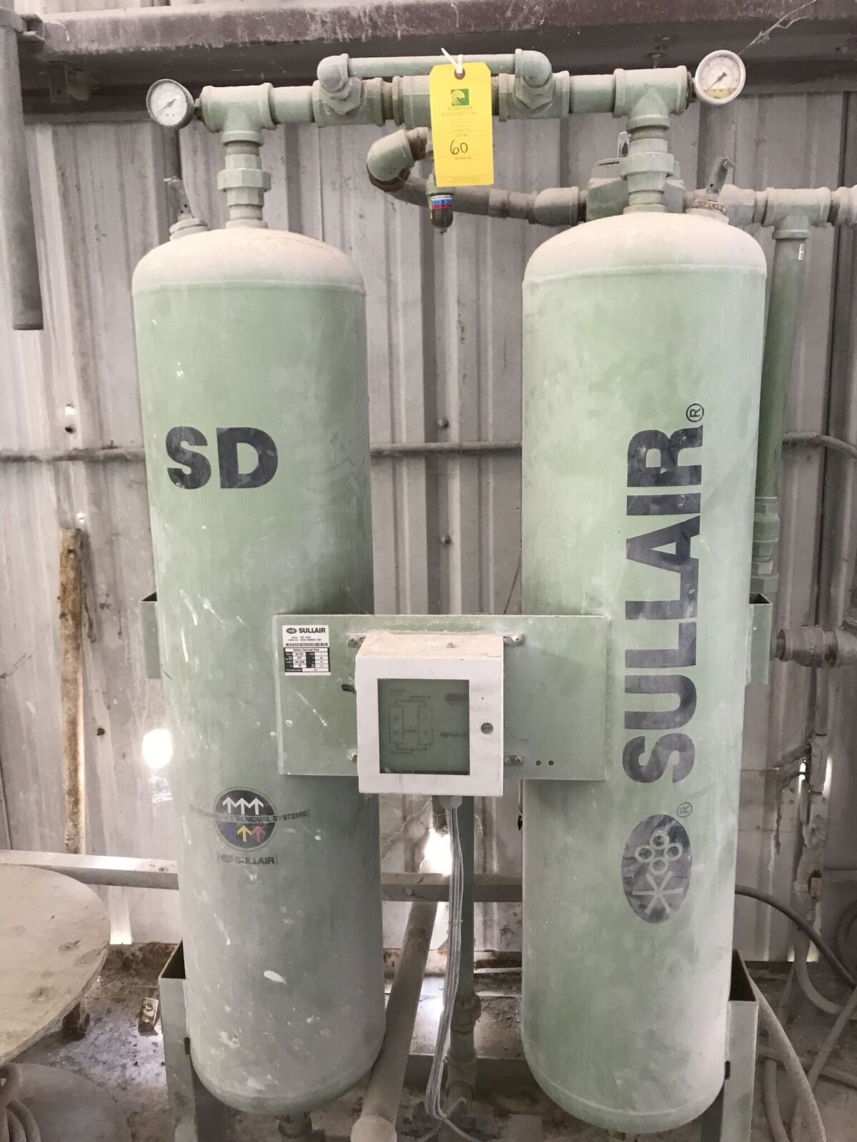 Sullair Heatless Desiccant Dryer, Model SD400, Serial 121069691T01