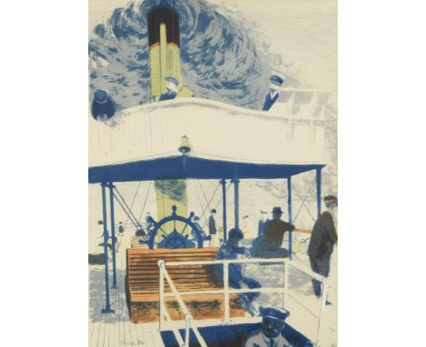 § Bernard Cheese (British, 1925-2013) Ferry Boat signed and dated 'Cheese 52' in pencil (lower left); numbered 2/12 lithograp