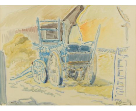 § Ronald Ossory Dunlop, NEA, ARA, RBA (Irish/British, 1894-1973) Farm cart signed 'R. Dunlop' (lower right) watercolour 35.50