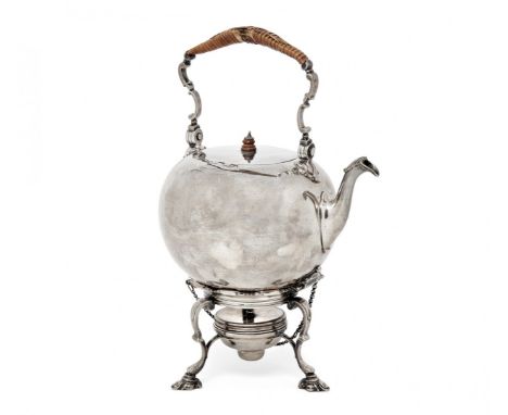 SAMOVAR IN ARGENTO, CHARLES STUART HARRIS - A SILVER SAMOVAR, CHARLES STUART HARRIS   Londra 1874/75 Tripode, su piedi sagoma