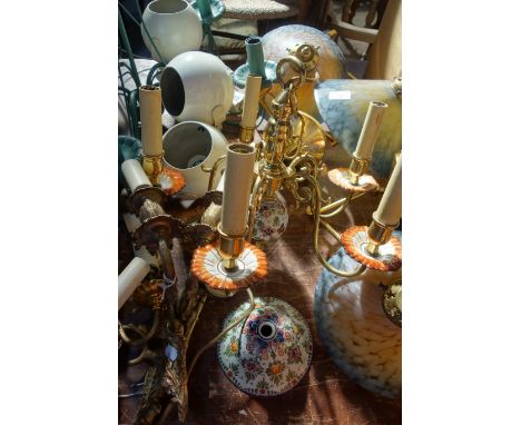 A COLLECTION OF WALL LIGHTS and light fittings 