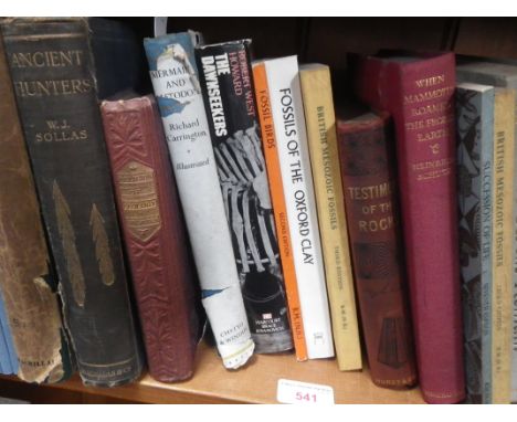 A COLLECTION OF BOOKS ON FOSSILS and fossil hunting 