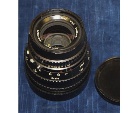 A Carl Zeiss S-Planar 120mm f/5.6 Lens, serial no. 5363575, black, shutter working, barrel, G-VG, elements, G-VG, very light 