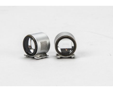 A Pair of Leitz SBOOI Viewfinders,  chrome, 50mm/5cm, bodies, G, light marks to chrome of one, elements G, bright and clear (