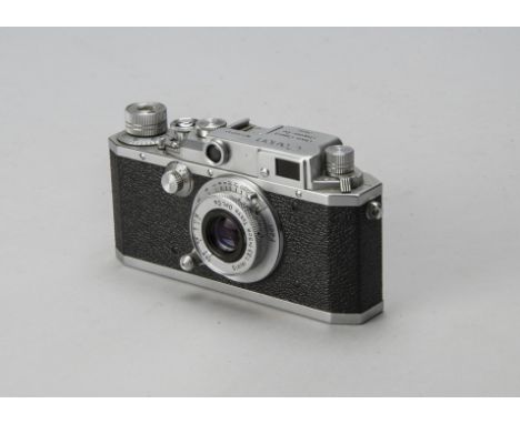 A Canon IIIA Rangefinder Camera, serial no. 66840, chrome, shutter working, body, G, scratch to baseplate, with Simlar 5cm f/